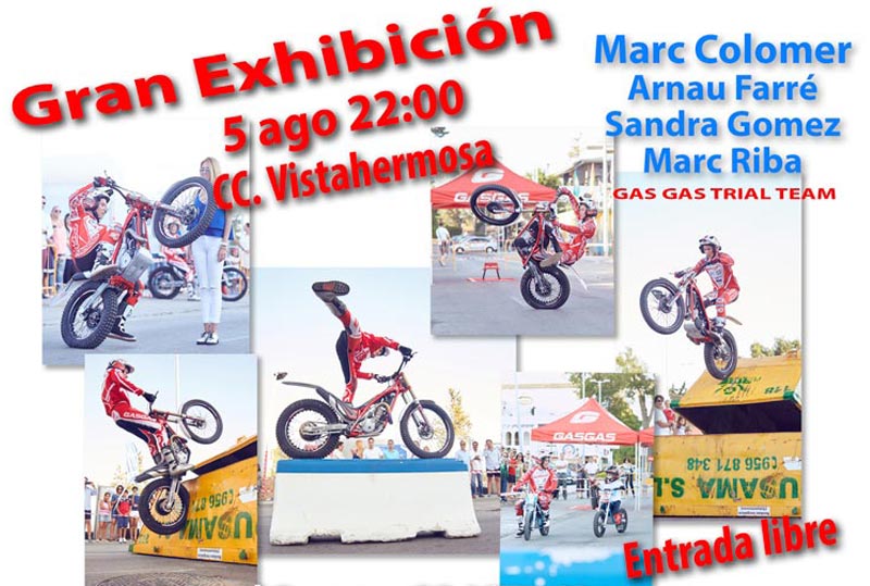 El Centro Comercial de Vistahermosa acoge el viernes 5 de agosto una exhibición de Trial a cargo del Campeón Mundial Marc Colomer