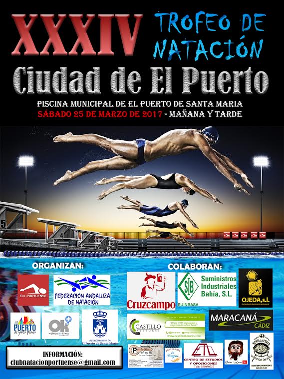 El Complejo Municipal de Piscinas acoge este sábado el XXXIV Trofeo de Natación Ciudad de El Puerto 