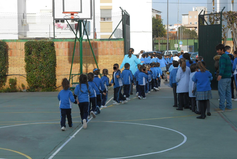Nuevo ejercicio de evacuación en el colegio Luisa de Marillac