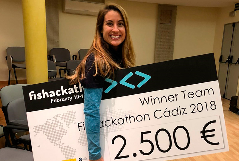 La portuense Mireya López Mesa, primer premio del certamen internacional Fishackathon