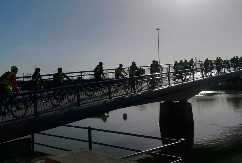 Récord de participación en la ruta guiada en bici a Puerto Real