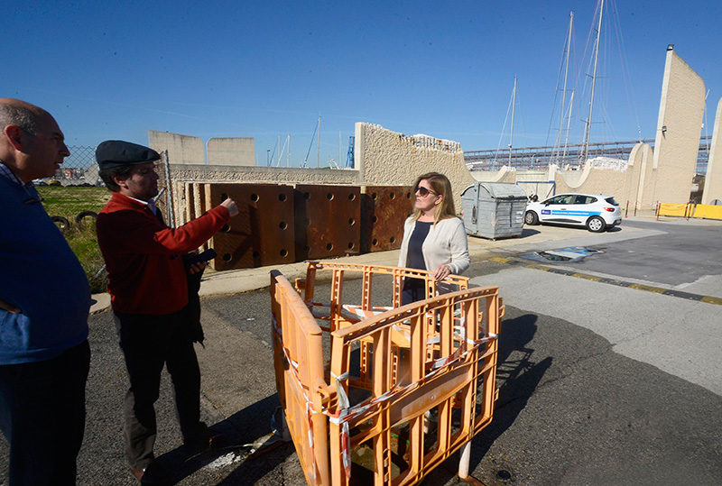 Avanzan los trabajos de mejora del aliviadero de Puerto Sherry