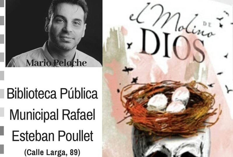 El gaditano Mario Peloche presenta su tercera novela, El molino de Dios en la Biblioteca Municipal