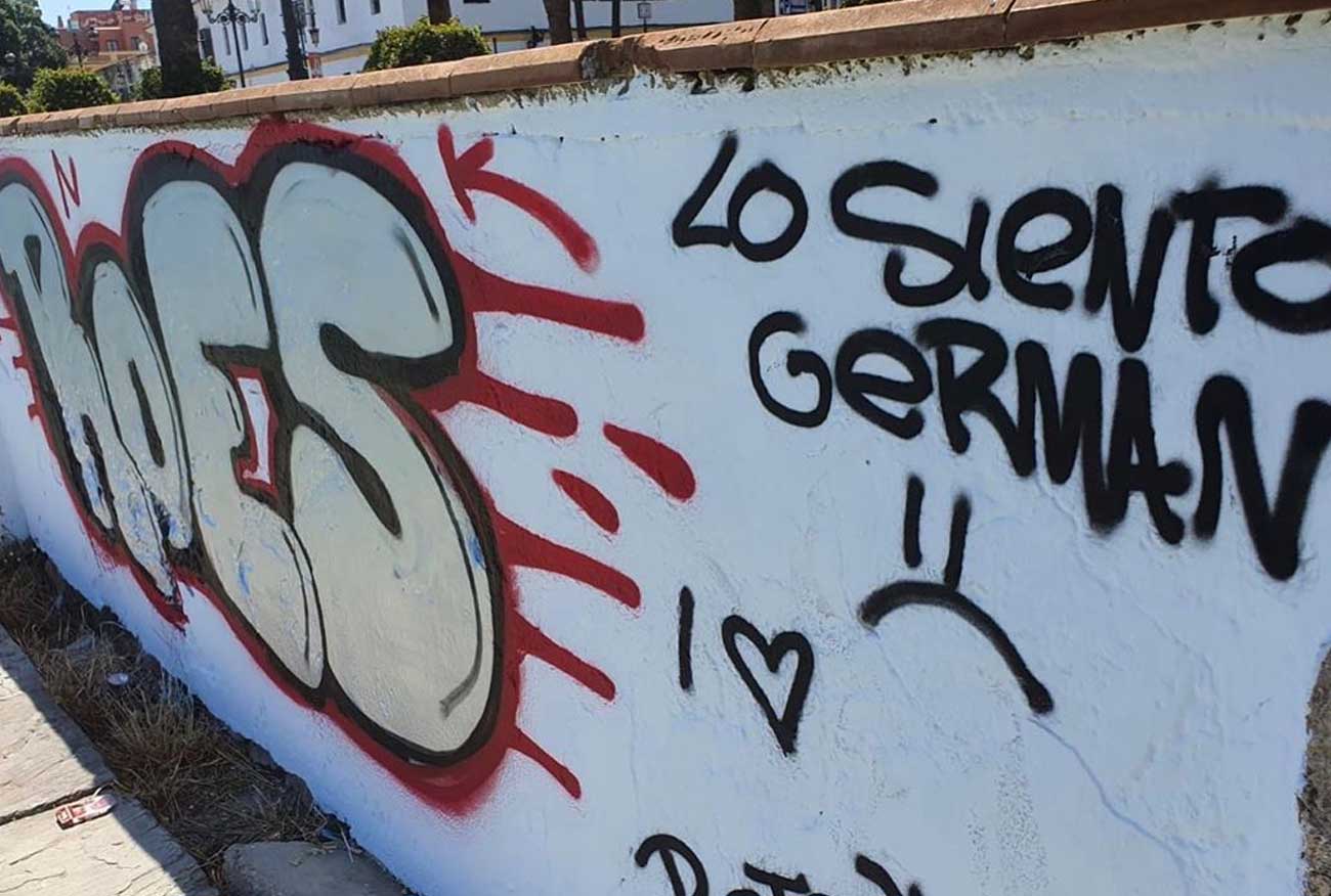 Policía Local identifica al presunto grafitero 