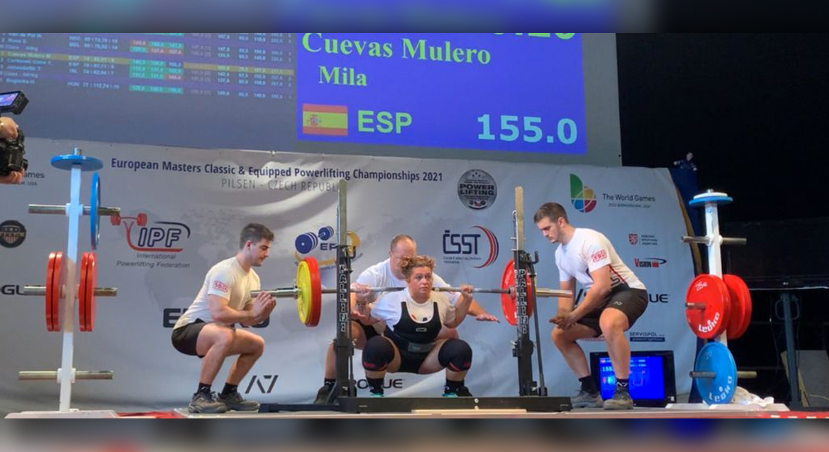 La portuense Mila Cuevas, campeona de Europa en levantamiento de pesas con máxima potencia