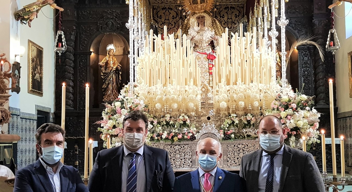 Visita a la Hermandad del Santísimo Cristo de la Flagelación y María Santísima de la Amargura en la Parroquia de San Joaquín
