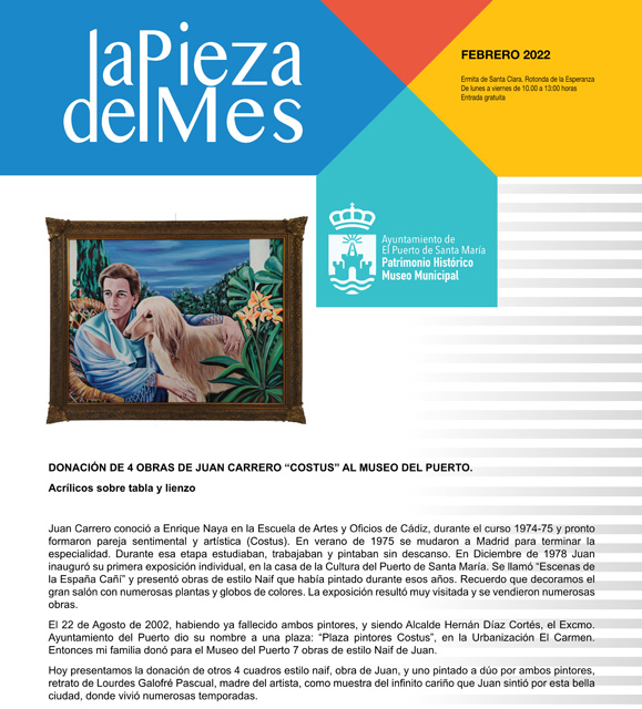 La Pieza del Mes. Cuatro obras de Costus