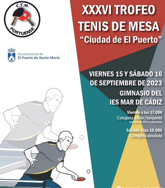 El XXXVI Trofeo de Tenis de Mesa “Ciudad de El Puerto”