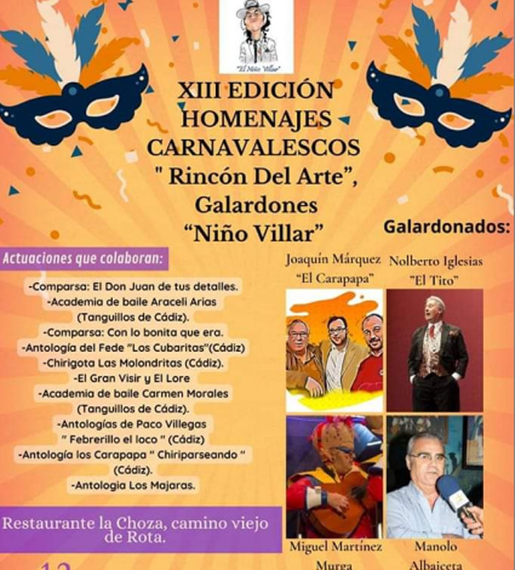 XIII Galardones Carnavalescos Niño Villar