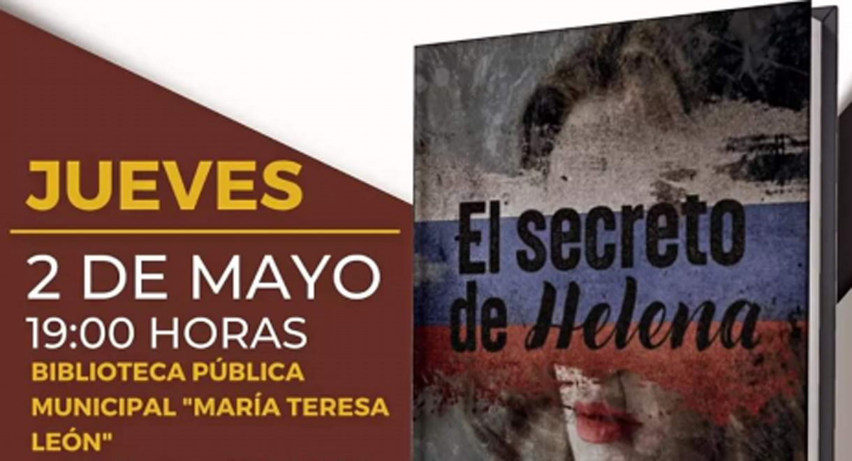 La Biblioteca 'María Teresa León' acoge este jueves 2 la presentación de 'El secreto de Helena', de Gustavo Ruiz