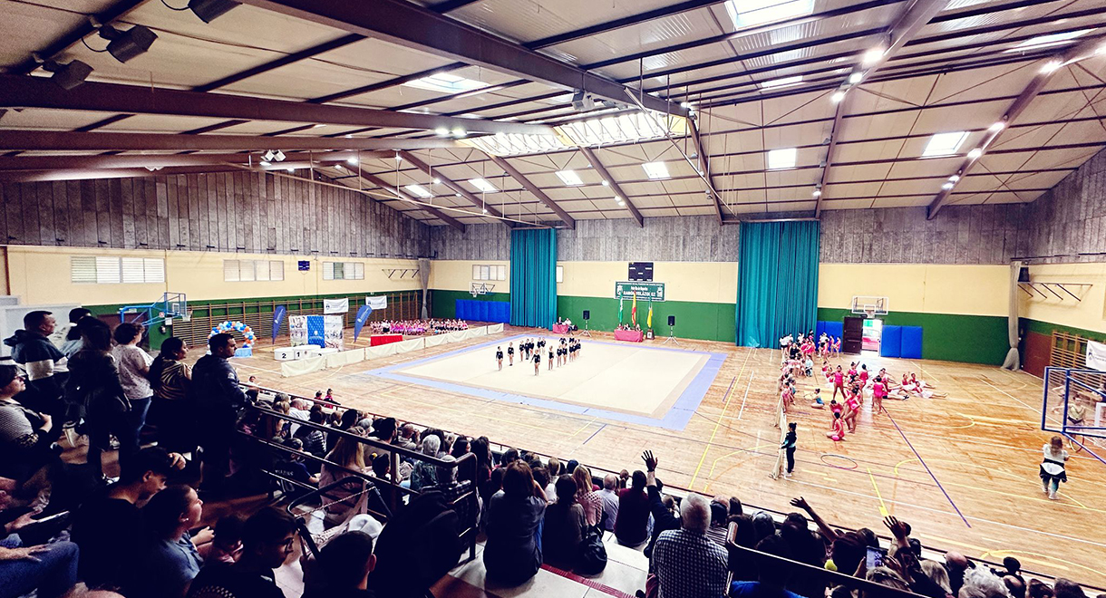 La VIII Exhibición Escolar de Gimnasia Rítmica congrega a más de 300 gimnastas en el Pabellón Municipal Ramón Velázquez
