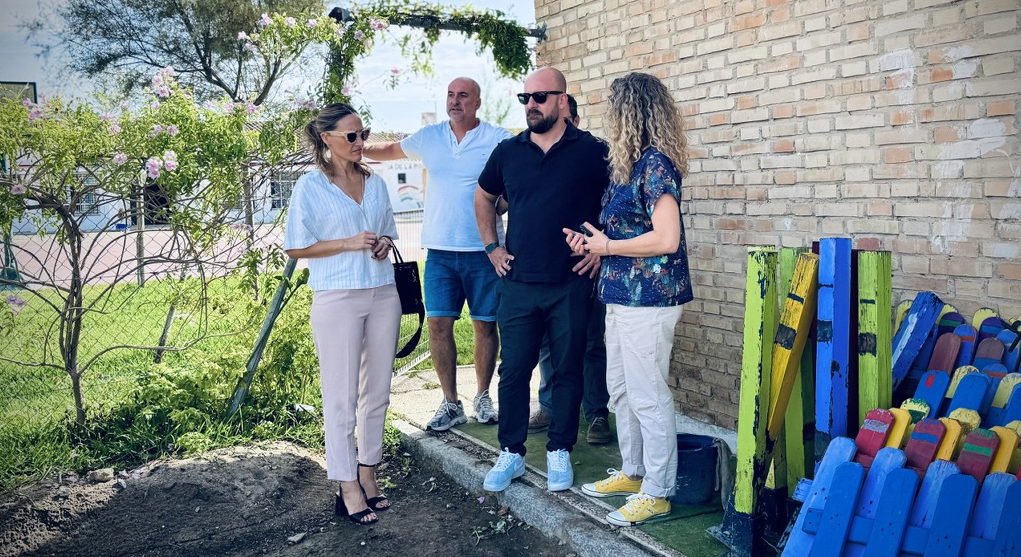 Germán Beardo supervisa las mejoras realizadas en los colegios CEIP Castillo de Doña Blanca y La Salle Santa Natalia