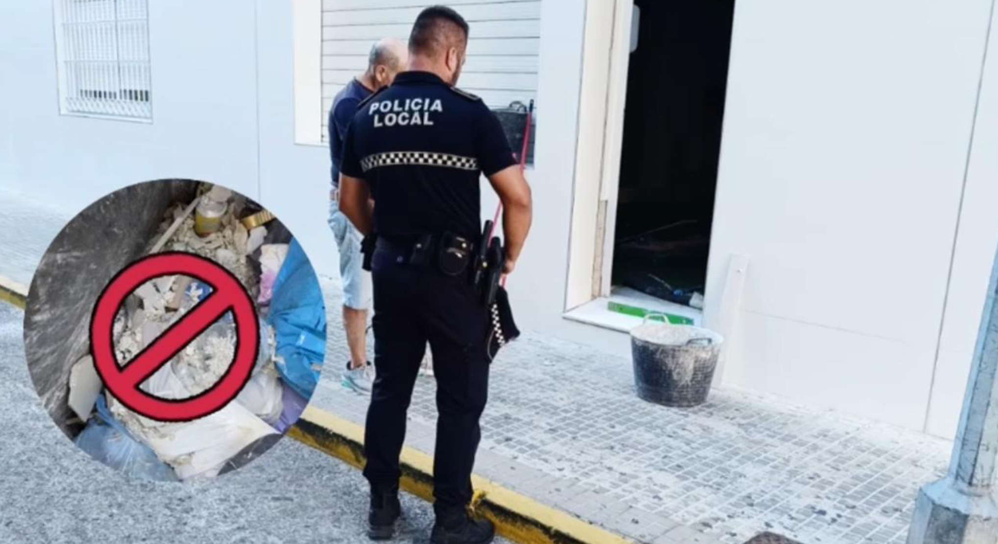 Nueva sanción por depositar escombros en contenedores urbanos: la Policía Local reitera su llamamiento al civismo