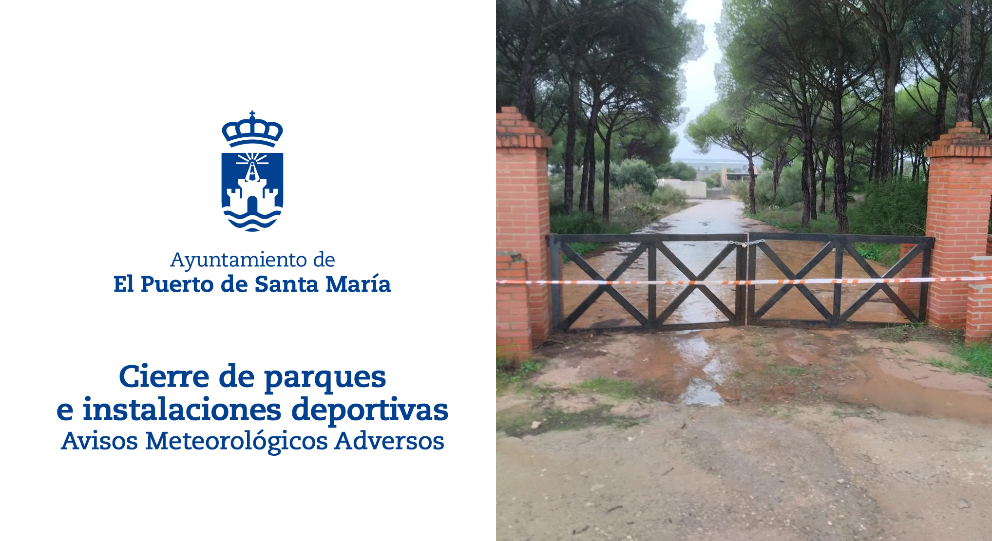 El Ayuntamiento cierra los parques e instalaciones deportivas este miércoles tarde por los avisos meteorológicos adversos