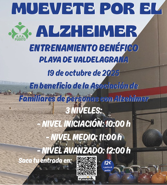 Muévete por el alzheimer. Entrenamiento benéfico