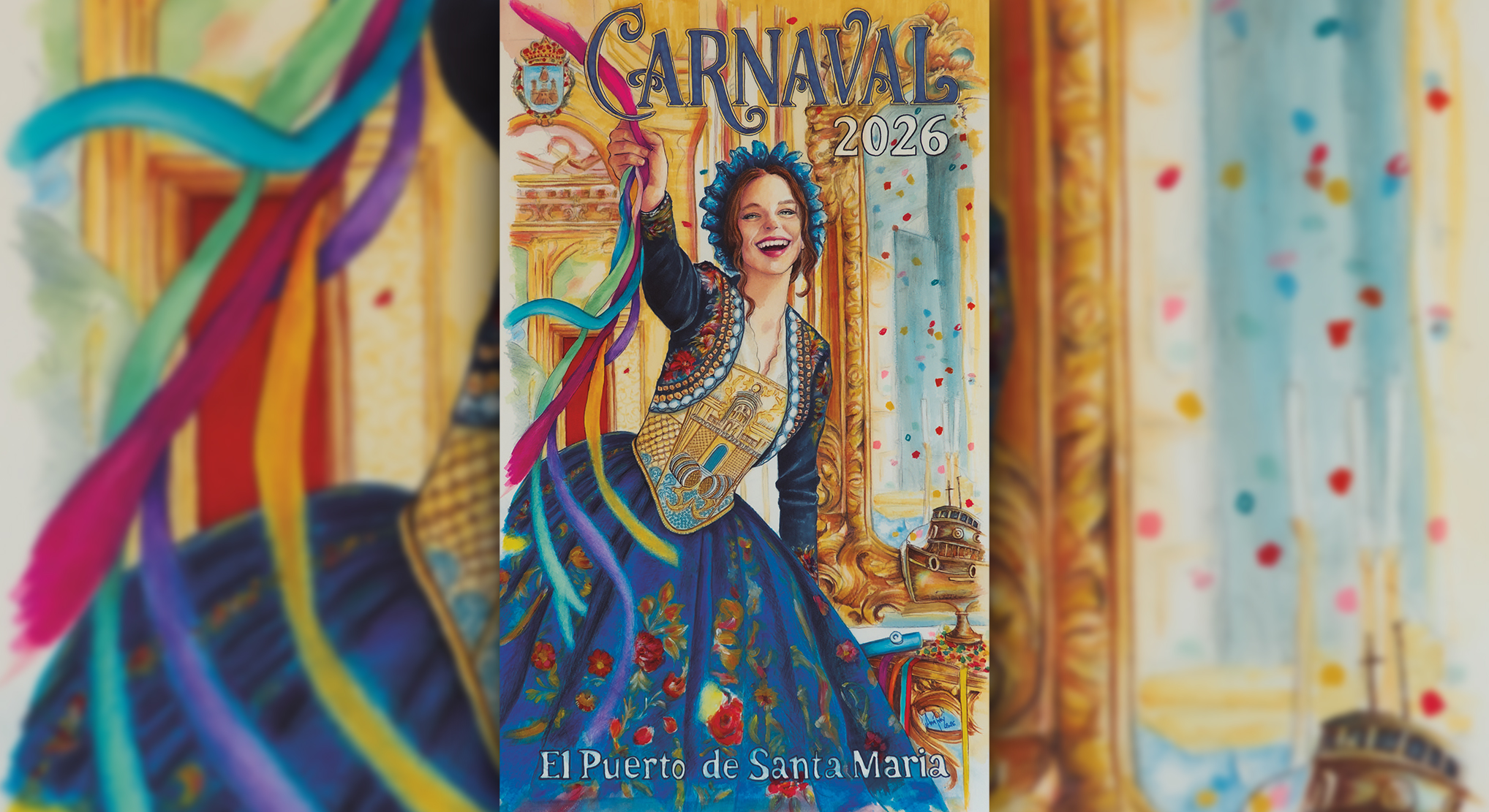 Calleja da a conocer el cartel del Carnaval 2026 de El Puerto tras aplazarse su presentación oficial a la semana que viene por la llegada de la borrasca Kristen