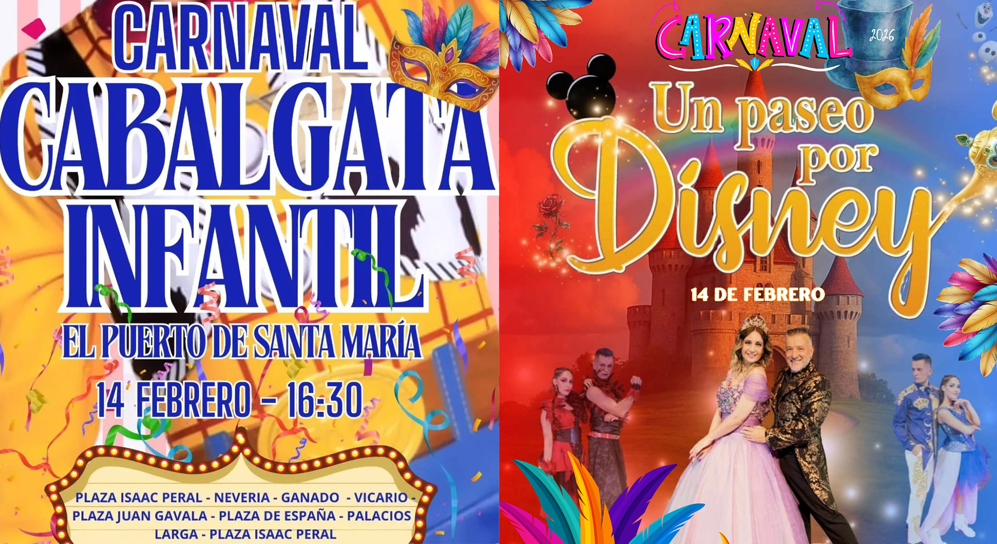 La programación de carnaval incluye este fin de semana la cabalgata infantil, el musical 'Tributo a Disney' y una fiesta en el Parque Comercial Bahía Mar