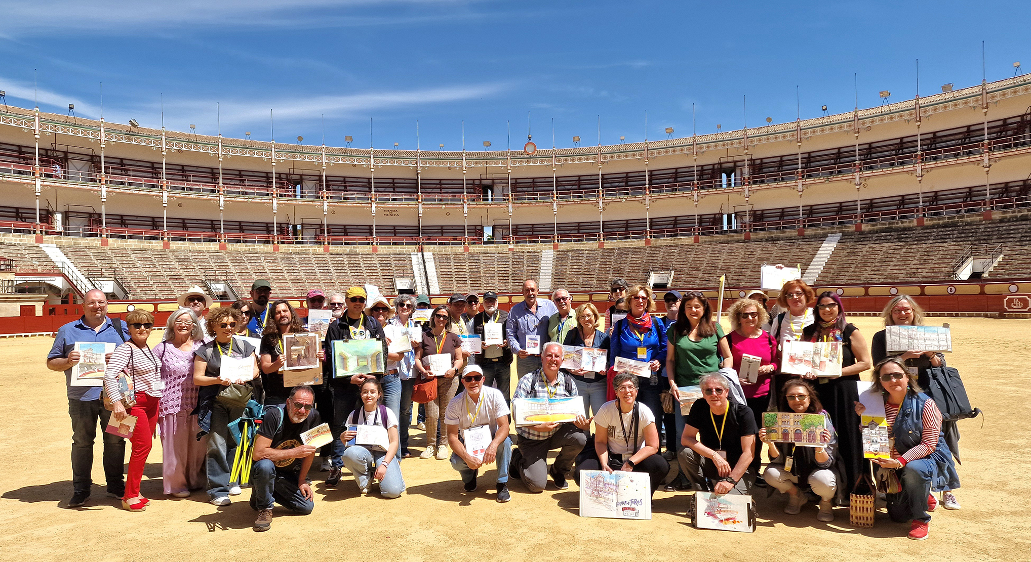 Los Urban Sketchers Bahía de Cádiz se inspiran en la plaza de toros de El Puerto