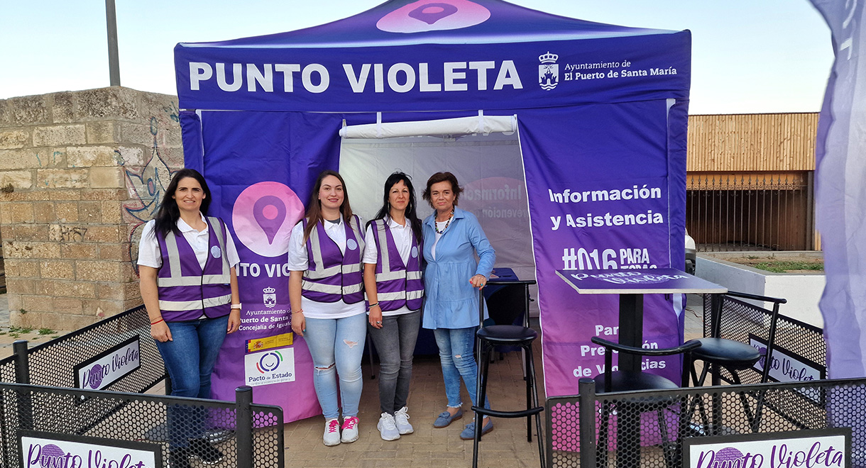 La Concejalía de Igualdad de El Puerto de Santa María activa un Punto Violeta durante la Motorada para prevenir agresiones sexuales