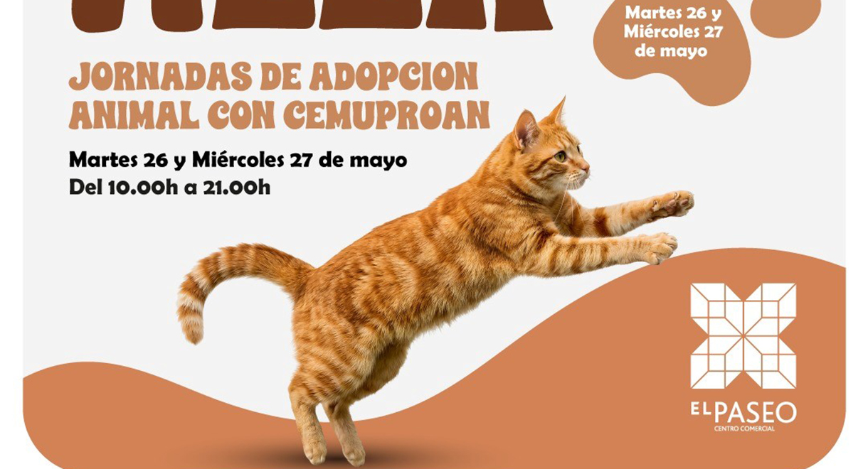 El Cemuproan pone en marcha el martes 26 y miércoles 27 unas Jornadas de Adopción Animal en el Centro Comercial El Paseo de El Puerto