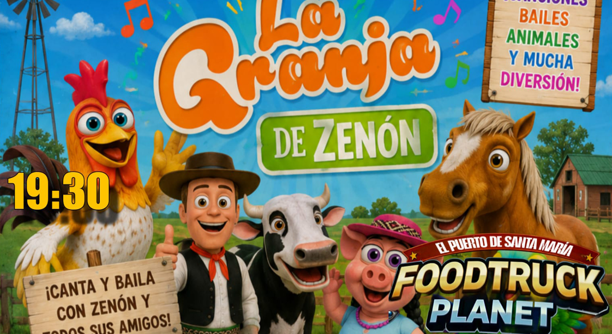 La organización de 'Foodtruck Planet' retrasa unas horas el pintacaras, 'El show de Zenón' y el 'Tributo a The Beatles' por el fuerte calor previsto para el domingo 31