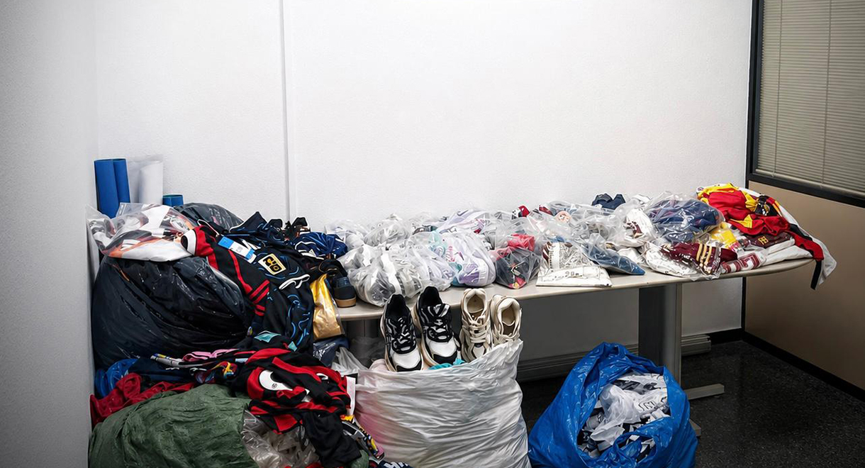 La Policía Local de El Puerto requisa cerca de 300 prendas falsificadas en el mercadillo de los martes