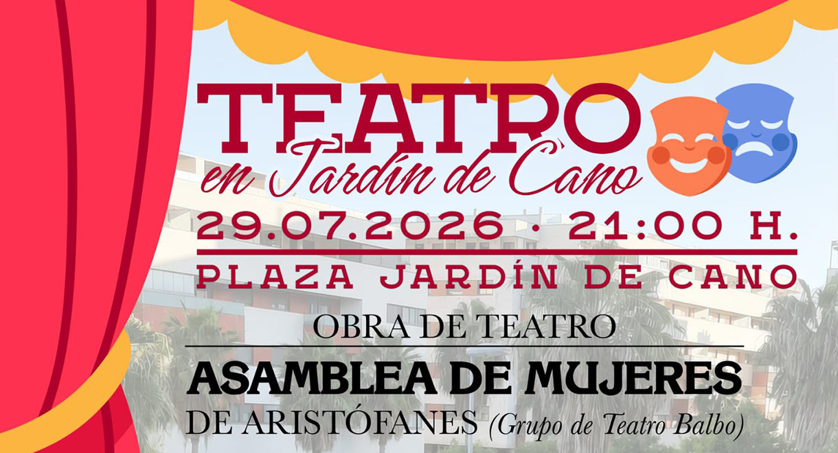 El Ayuntamiento de El Puerto lleva el teatro y la animación a la Plaza Jardín de Cano el próximo 29 de julio