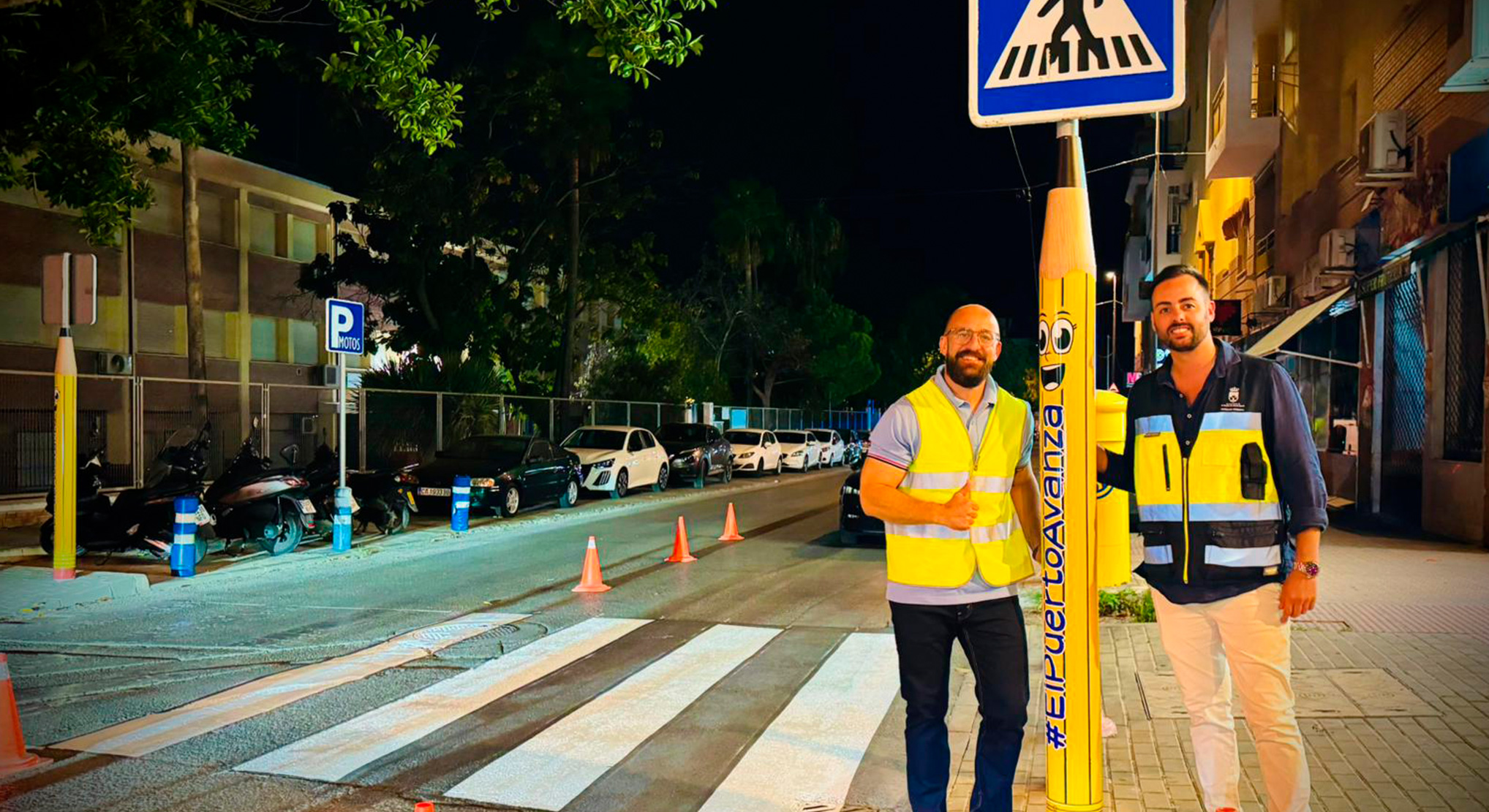 El Puerto se prepara para la vuelta al cole con todos los pasos de peatones señalizados y una nueva imagen para reforzar la seguridad en los entornos escolares