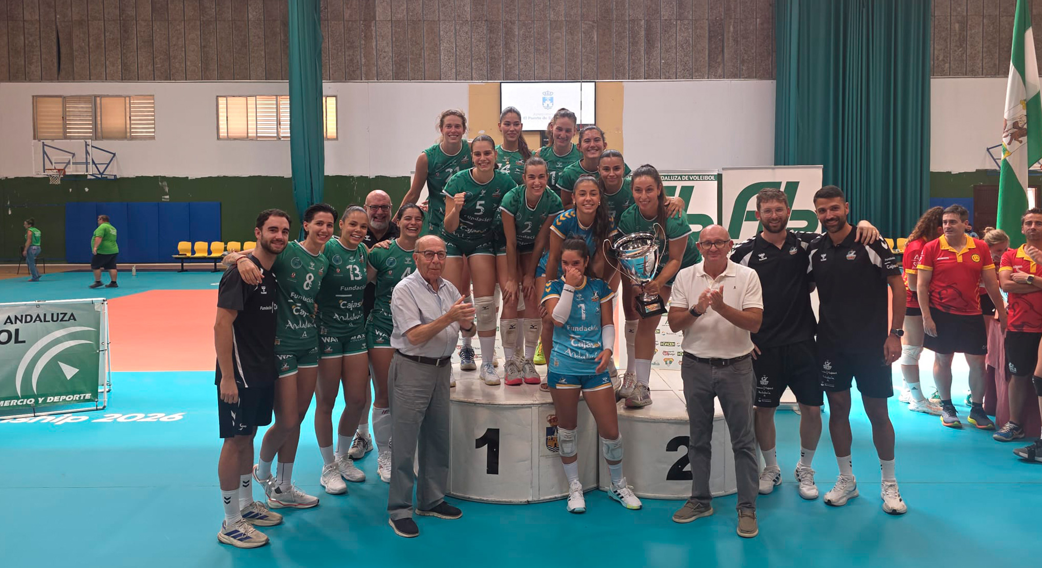 El Puerto demuestra su relevancia en el voleibol andaluz acogiendo la final de la Copa de Andalucía Femenina - Trofeo Lola Jiménez 2026, en la que Fundación Cajasol Andalucía impone su ley