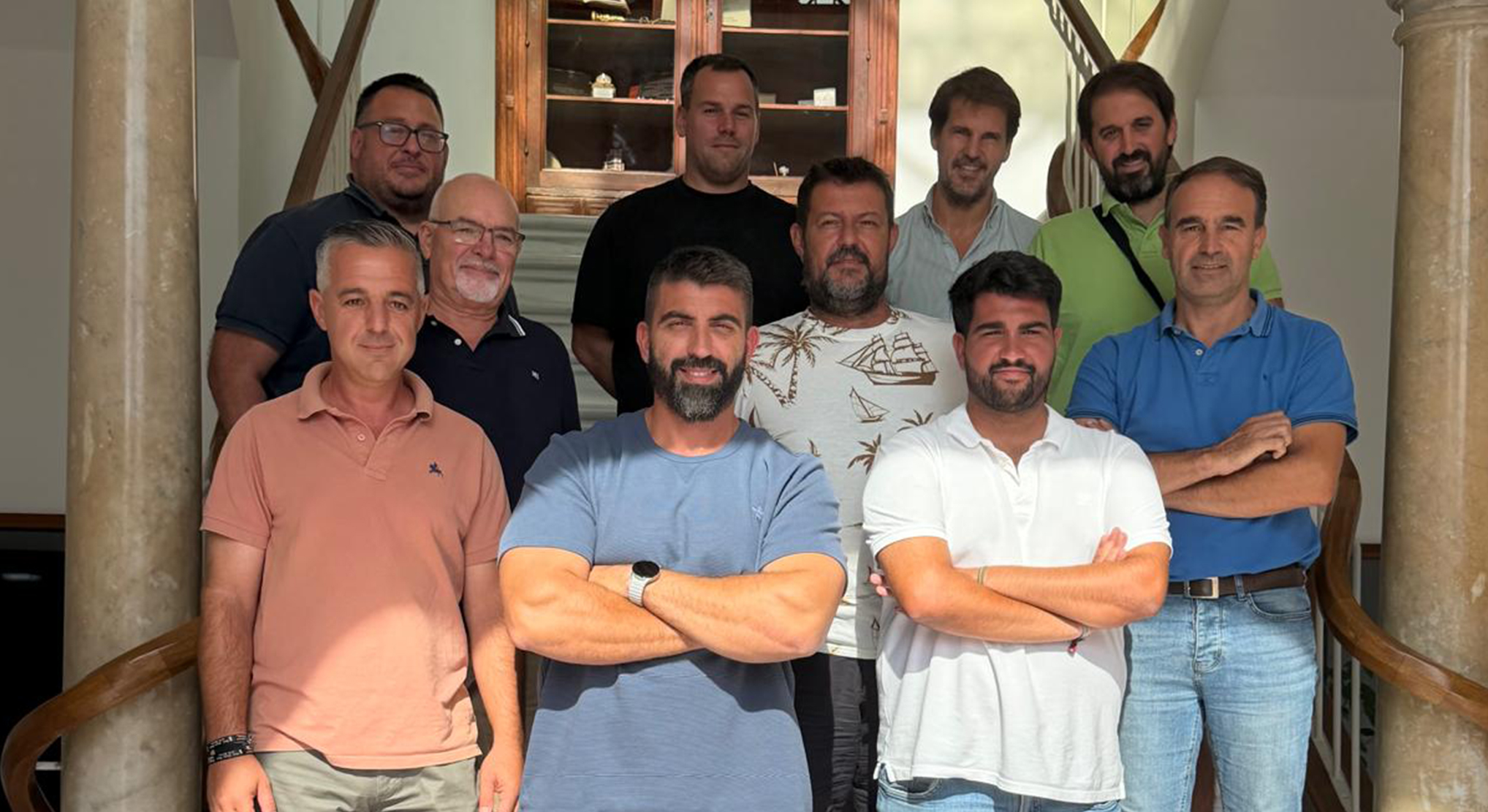 Germán Beardo y el nuevo concejal de Deportes, Alejandro Galán, se reúnen con los clubes de fútbol para avanzar en la mejora de las instalaciones deportivas