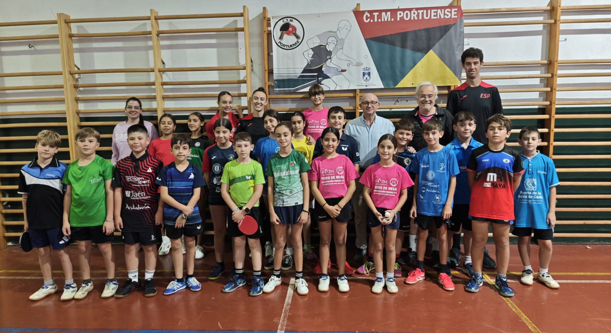 El Puerto se convierte en referente del tenis de mesa base con la primera concentración del programa Mini Spin 'Eurotalents España'
