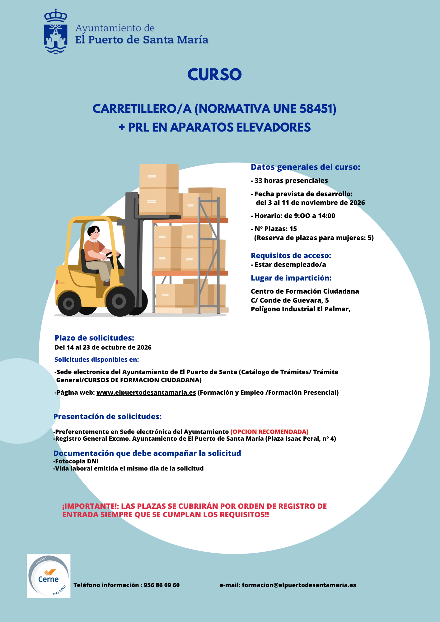 Curso de Carretillero/a