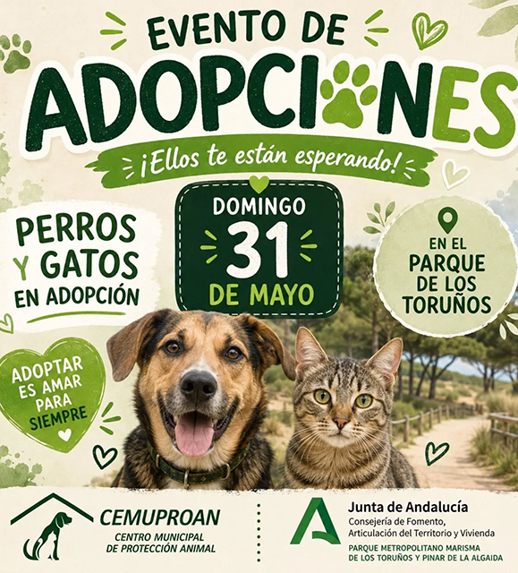 Evento de adopciones de perros y gatos en Los Toruños