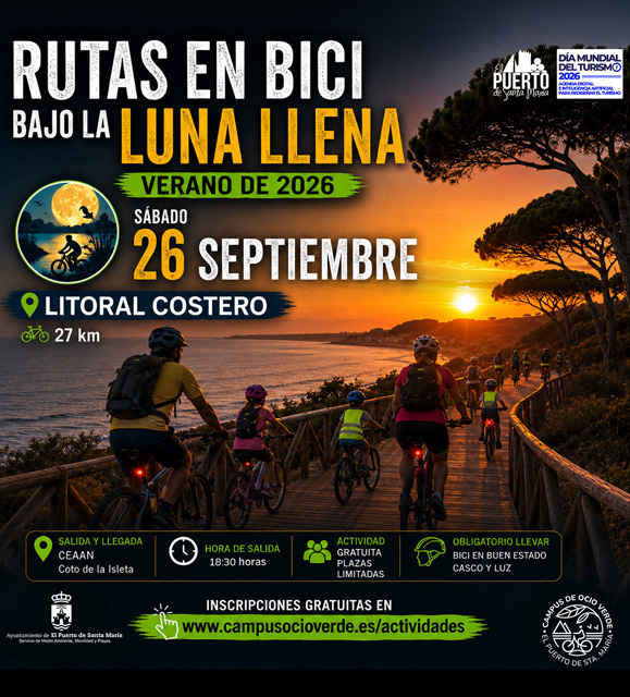 Ruta en Bici bajo la Luna Llena · Litoral costero