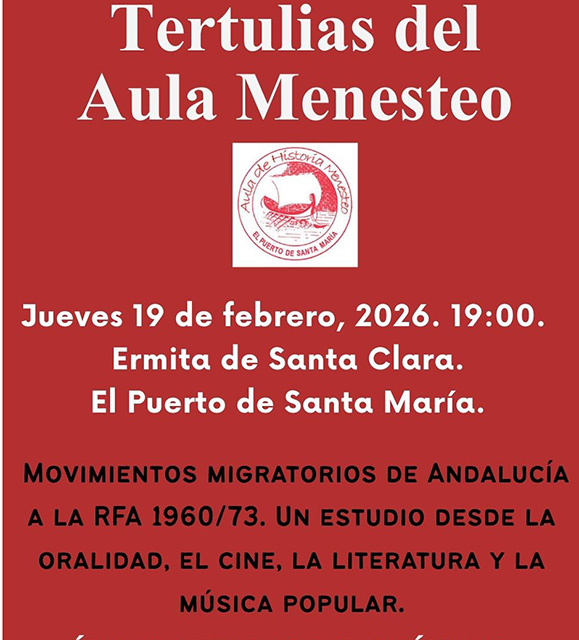 Tertulias del Aula Menesteo. Movimientos migratorios de Analucía a la RFA (1960/73)